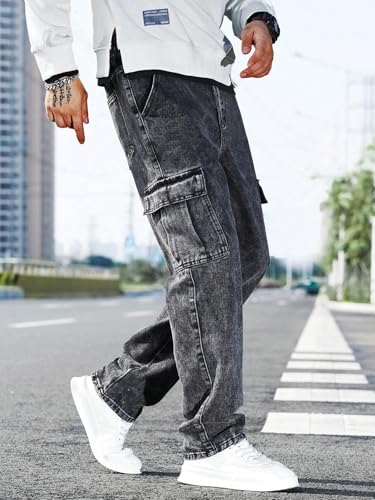 Men Jeans || Jeans for Men || Cargo Jeans (Q-04-05) (in, Numeric, 34, Black) - Image 2 thumbnail