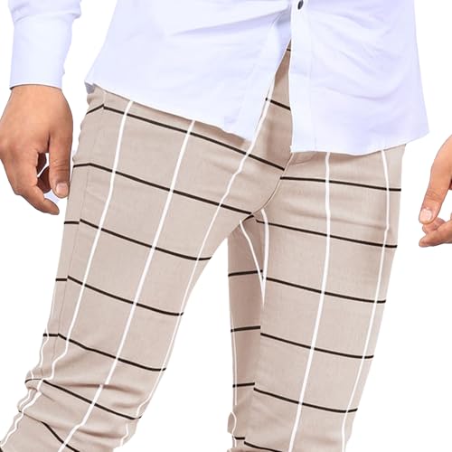 Pantalón skinny de hombre a rayas y cuadros miniatura 2