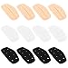 Yangfei 12Pcs Almohadillas para Sujetador Cojines de Sujetador, Almohadillas de Hombro para Sujetador Antideslizantes Cojín para Correa de Sujetador Protectores de Hombro (Blanco, Negro, Beige)