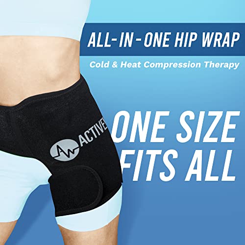 ActiveWrap - Hip Ice Pack Wrap for Hip Pain, Hip Surgery Recovery, Muscular Strains, Tightness and More, 10 x 10-inch Reusable Ice Pack for Injuries, Use for Hot and Cold Therapy, One Size - Thumbnail 2