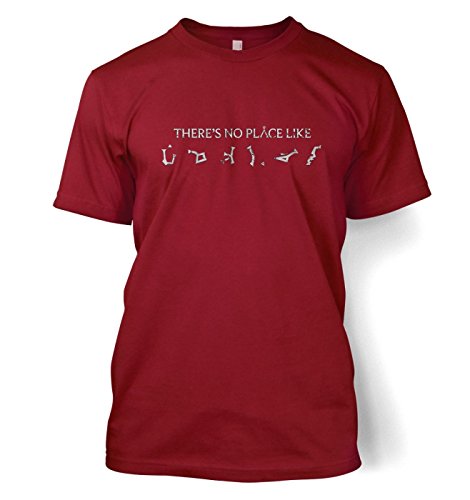 Something Geeky PP There's No Place Like Earth T-shirt (X-Large (46/48")/Cardinal Red)