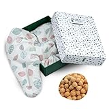 GRÜNSPECHT Kirschkern-Nackenkissen mit Kragen 35x48 cm, Wärmekissen aus Baumwolle, Geschenkbox, für Mikrowelle & Backofen, bei Verspannungen/Beschwerden im Nacken/oberen Rücken (383-V2)