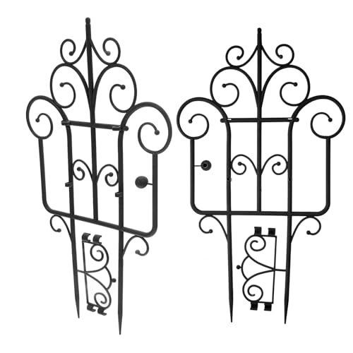 Beavorty Clôtures de Jardin en Plastique Lot de 2 40X22 CM Bordures Décoratives pour Balcon Cour Terrasse Barrière Extérieure pour Animaux