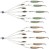 Umbrella rigs for stripers, Alabama rigs for bass Fishing, Trolling Spoon School Lure, 5 arm Spider Rigging for Crappie,5 Wire a rig Setup with Blades kit Set