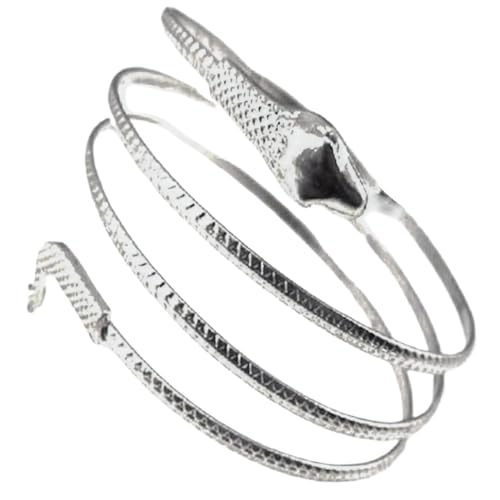 Vivido: i braccialetti con chiusura aperta con incisioni ispirate a forma di diamante lungo il polsino dalla testa alla coda imitano l'aspetto delle squame e danno vita a questo braccialetto.