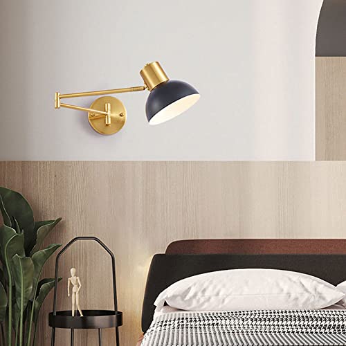 Brazo oscilante para lectura sin fatiga ocular con aplique de pared industrial ajustable E27 3