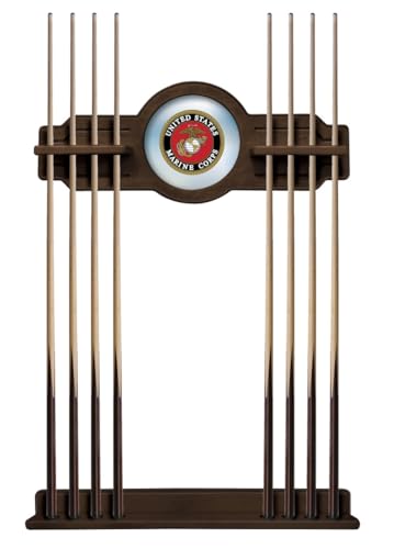 U.S. Marines Cue Rack in Navajo Finish by Holland Bar Stool