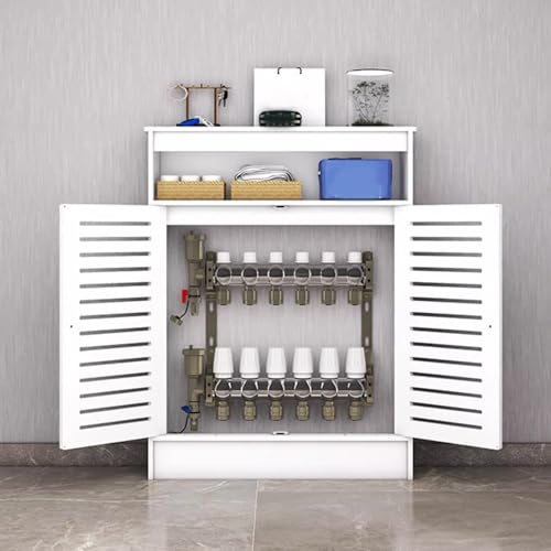 Mueble cubre radiador para el pasillo de casa con armario de almacenamiento y puertas elegantes 8