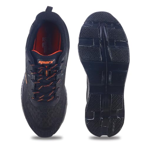 Image of SPARX Sports Running Shoes for Men - Lightweight Breathable Lace-Up Athletic Shoes with Cushioned Comfort, Shock Absorption, Durable Grip, Flexible Sole & Everyday Walking Performance