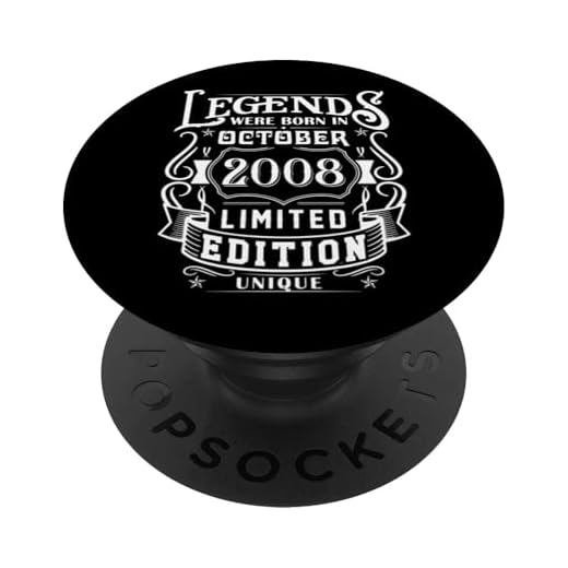 Cumpleaños Octubre 2008 Edición Limitada Regalo Used Vintage PopSockets PopGrip Intercambiable