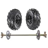 TDPRO Rear Axle Shaft Assembly Kit with 6inch Wheels Tires Rims and Sprocket Brake Disc Pillow Block...