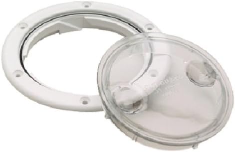 SEACHOICE Twist Type Deck Plate 6" White/Clear