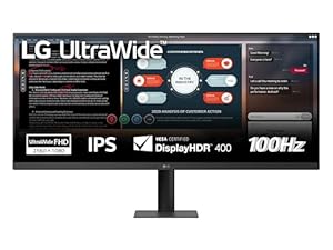 LG UltraWide™ 34U511A-B.AEU 34 inch Ultra Wide PC Monitor - IPS-paneel UWFHD-resolutie (2560 x 1080), 5ms GTG 100Hz, DisplayHDR™ 400, sRGB 99% (CIE1931), kantelbaar, in hoogte verstelbaar