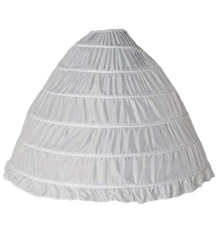 RED DOT BOUTIQUE - 902 - Plus Size Regular Size Ball Gown Tiers 6 Hoops Floor Length Wedding Crinoline Petticoat