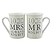 Produktbild 10. Jubiläum Geschenk 2er Set China Becher 'Mr Rechts & Mrs Always Rechts'