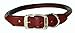Hamilton 3/4" x 20" Burgundy Rolled Leather Dog Collar