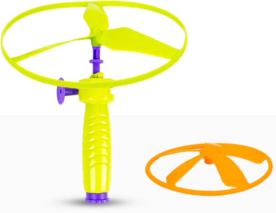 Ratna's Flying King 2 in 1 Indoor & Outdoor Toy Can Be Played as Space Rocket, Sliding Wall & Spinning TOP for Kids