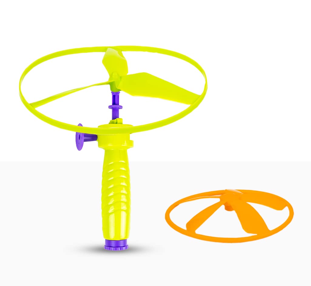 Ratna's Flying King 2 in 1 Indoor & Outdoor Toy Can Be Played as Space Rocket, Sliding Wall & Spinning TOP for Kids