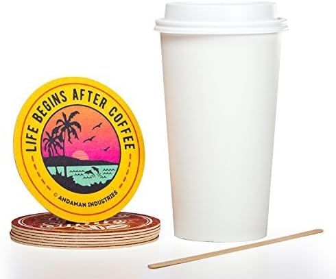 Solo 10 oz Hot Paper Coffee Cups (100ct) Bundle - Cup, Lid, Stir Stick, and Coaster - White, Eco-Friendly, BPA Free, Leak Resistant