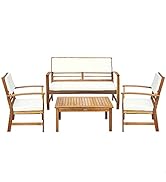Aktive 61001 Tuinmeubelset van hout, 1 tafel, 2 ...