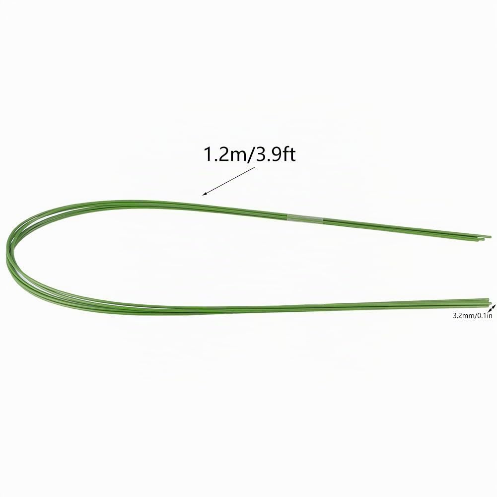 Jenngaoo 12Pcs Cerchio a Tunnel per Serra da Giardino, 120x3.2mm Serra Flessibile Case Supporto per Piante da Fiore Telaio con Rivestimento in plastica Filo di Ferro per Tessuto da Giardino