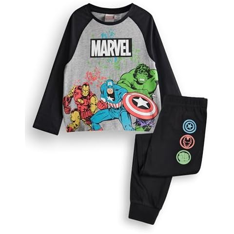 Marvel Avengers Boys Pyjama Set with Superheroes Cover