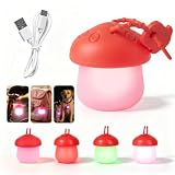 LED Blinklicht für Hunde & Katzen, Schulranzen Sicherheitslicht, 3 Licht Modi & USB Aufladbar, Dreidimensionale Pilzform, Reflektoren Licht Fahrradlicht Anhänger für Wandern Haustier Rucksack Kleidung