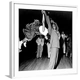 ART.COM Wall Photo Couple Dancing at Savoy Ballroom, Harlem, 1947 on White Frame, 29" x 29"