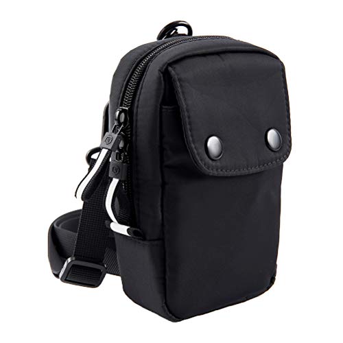 RFID Blocking Small Crossbody bag - Waterproof Nylon Messenger Shoulder Bag for Men Women with Adjustable Belt for Travel, Shopping, Party - YIPINU