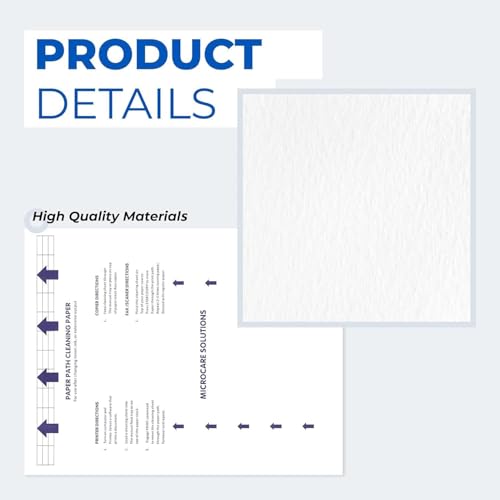 Image of Original Printer Cleaning Sheets - Reliable Solution for Cleaning Rollers & Fixing Paper Feed Issues - Compatible with Inkjet & Laser Printers (8.5 x 11 inch - 10 Pack)