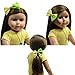The New York doll collection Set de 3 accessoires pour cheveux poupée - Comprend un bandeau vert et jaune, du caoutchouc poney et un pour les poupées Filles à la mode - Poupées de 18 pouces / 46 cm