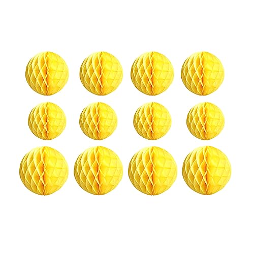 12 bolas de panal de abeja para decoración de fiesta de 4, 8, 10 pulgadas, pompones, bolas de flores colgantes para baby shower, cumpleaños, boda, guardería, decoración de pared (4, 8, 10 pulgadas
