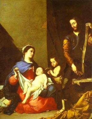 Peinture à l'huile The Holy Family, une reproduction d'art d'exception pour les passionnés