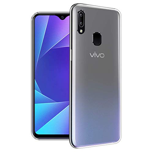 Image of Fashionury Crystal Clear Case for Vivo Y95 | Yellowing Resistance | Transparent TPU Silicone | Raised Camera Lips | Slim Transparent Cover