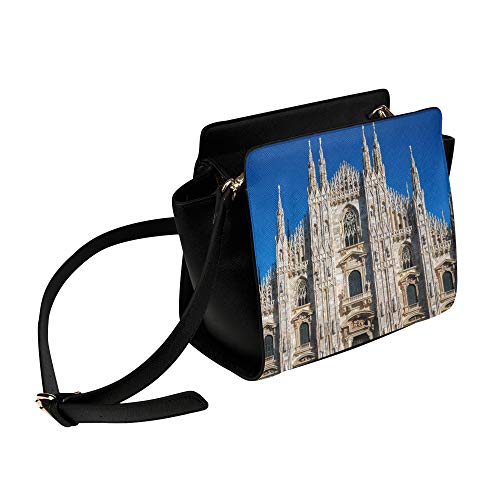 Shoulder Bag Small Unusual Beautiful Milan Cathedral Satchel Bag Crossbody Bags Travel Bags Duffel Shoulder Bags Luggage For Lady Girl Women Lady Shoulder Bag
