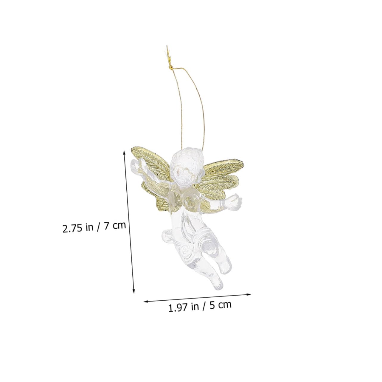 PRETYZOOM 100 Piezas Colgante Ángel Transparente Decoraciones navideñas Christmas Tree Decorations Decoración navideña Colgante de Navidad decoración Colgante del árbol de Navidad