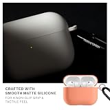 Native Union Aktywne etui do AirPods Pro 3 – jedwabiście gładkie matowe silikonowe etui z klipsem do mocowania w dowolnym miejscu (morelowe)