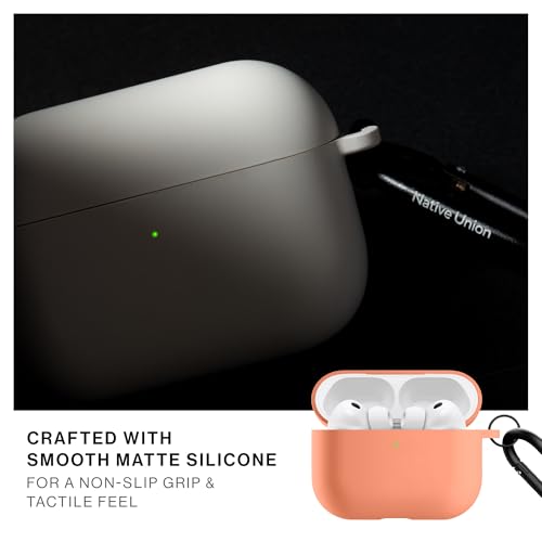 Native Union Aktywne etui do AirPods Pro 3 – jedwabiście gładkie matowe silikonowe etui z klipsem do mocowania w dowolny