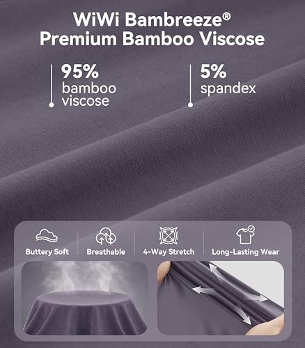 Image of WiWi Bamboo Viscose womens capri pants Wide Leg Pajama Super Soft Lounge knit Sleep shorts Cooling Pj Bottoms S-XXL