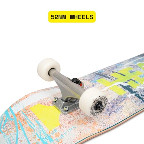 Image of Hearty Pro Complete Skateboard Pack | Unassembled | 8 inch X 31.66 inch | for Adults & Teens | Skate Supply India (Urban Surge Green)