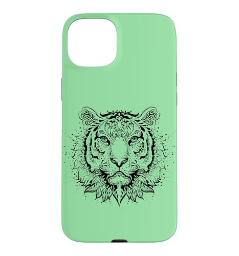 Womens Girls Mandala Zen Tribal Art Illustration Tiger Lover �X�}�z�P�[�X iPhone 15 Plus �p