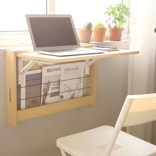 Table murale pliante 41,5x63 cm bureau flottant compact pour petit espace - 8
