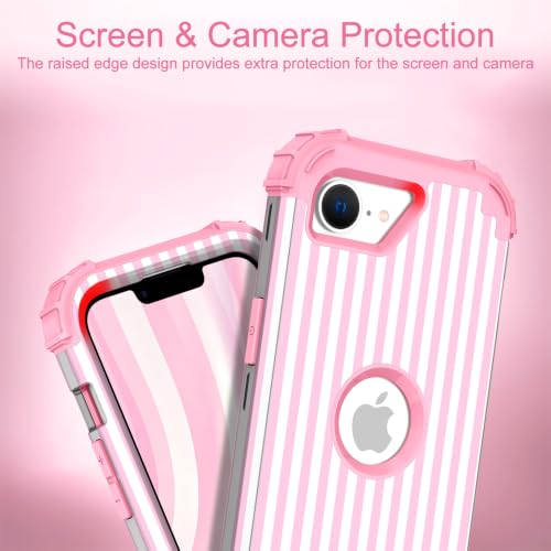 Coque iPhone 17e 16e protection robuste hybride silicone rose 6,1"