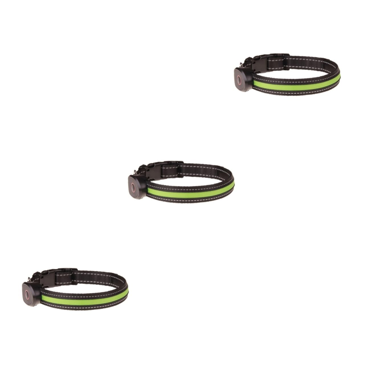 YARNOW 3 Pièces col Lumineux Collier LED pour Animaux de Compagnie Collier mené pour Animaux de Compagnie Lumineux pour éclairé Charge Un Briller Anneau de chaîne