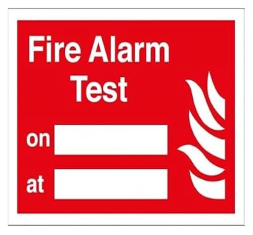 Fire Alarm Test Notice Metal Sign Danger Warning Caution 12x8 Inch | aluminum sign for outdoor indoor compliance clear alert