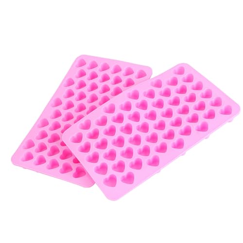 Molde de silicona para cubos de hielo con 55 cavidades en forma de corazón miniatura 2
