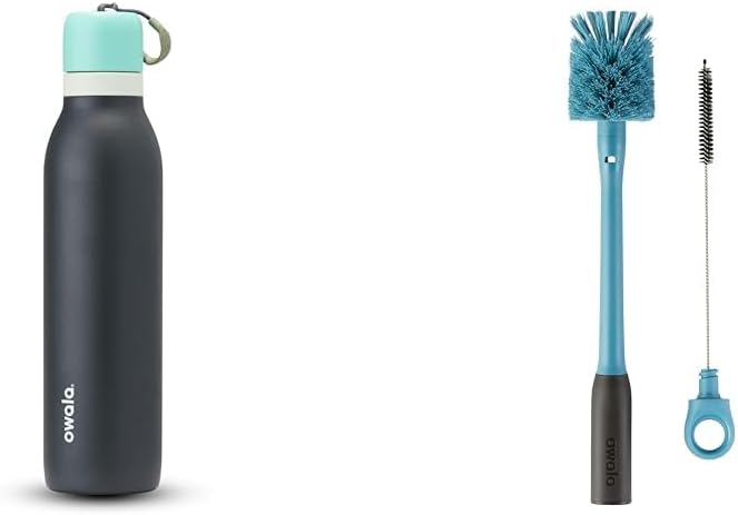 Owala 24-oz FreeSip Twist Insulated Stainless Steel Water Bottle and 2-in-1 Bottle Brush Cleaner Set, Blue