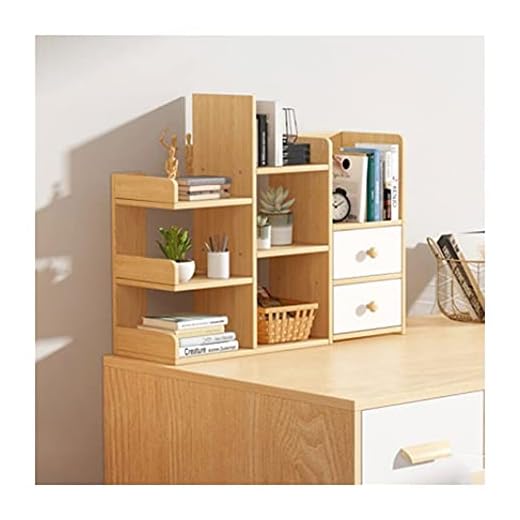 QIFFIY bokhylla skrivbord bokhylla förvaring displayskåp med dörr, 7-fack bokhylla, multifunktionell hylla för sovrum (62 x 17 x 56 cm) bokhylla (färg: Färg på huvudbild)