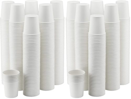 Image of NYHI 6 oz Paper Cups, 600 Pack Disposable Cups for Hot & Cold Drinks, Small Coffee 6 oz Cups, White Drinking Cups for Water Cooler, Espresso, Office, Party