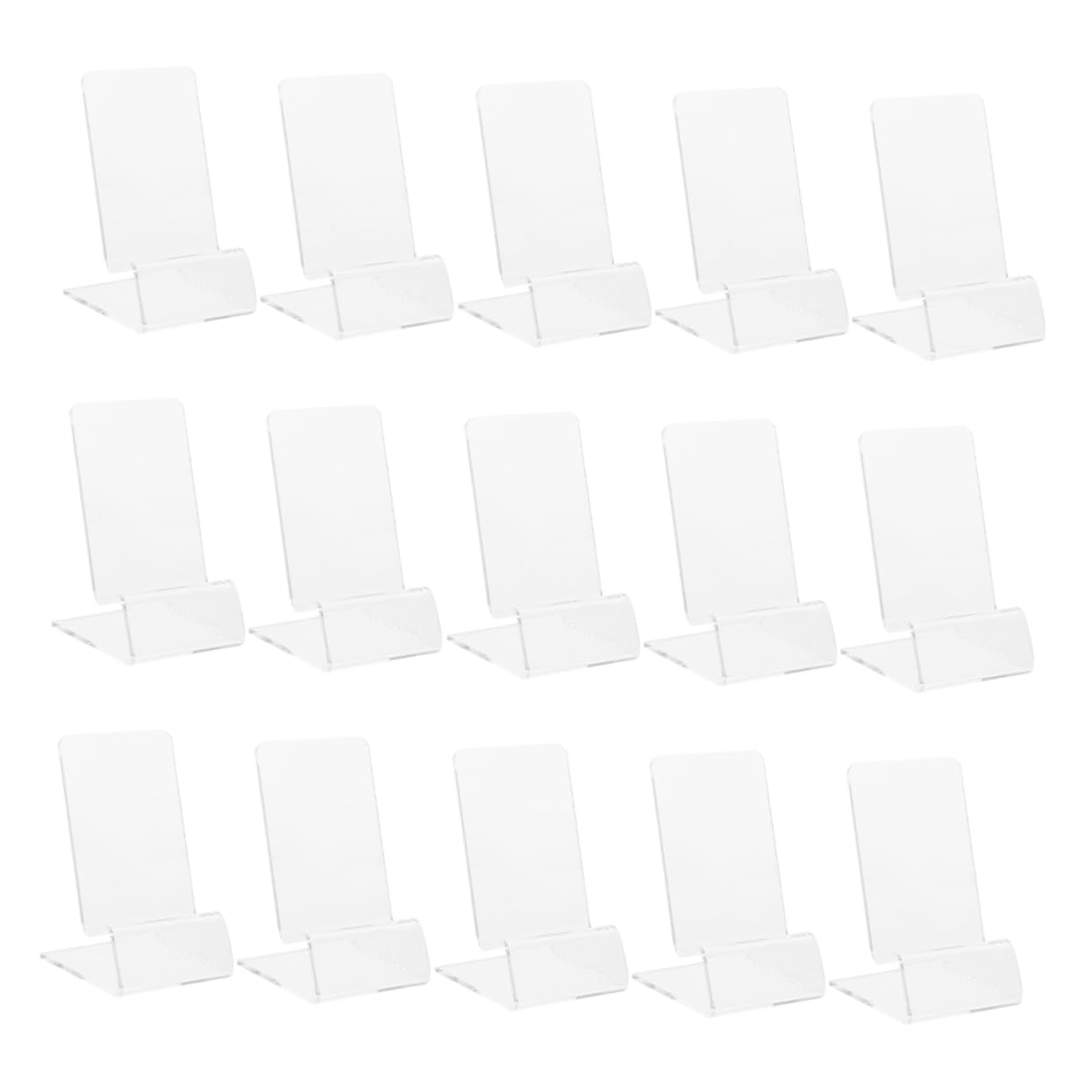 DOITOOL Supporto per Telefono da Scrivania in Acrilico Trasparente 15pezzi per Smartphone e Tablet Design Sottile per Ufficio e Visione Continua